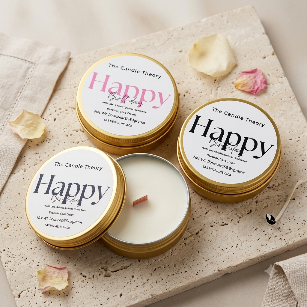 2 ounce Trial size| wood wick| Tin Candle