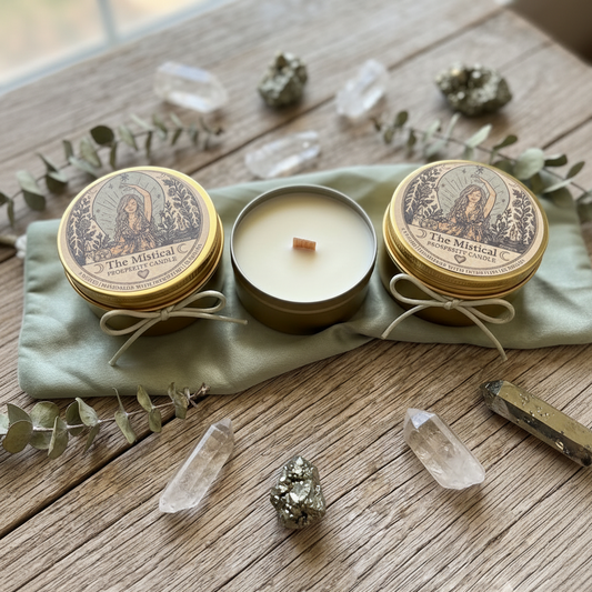 The Mistical Intention Candle| Self Love, Prosperity & Dreams Come True (2oz Wood Wick)