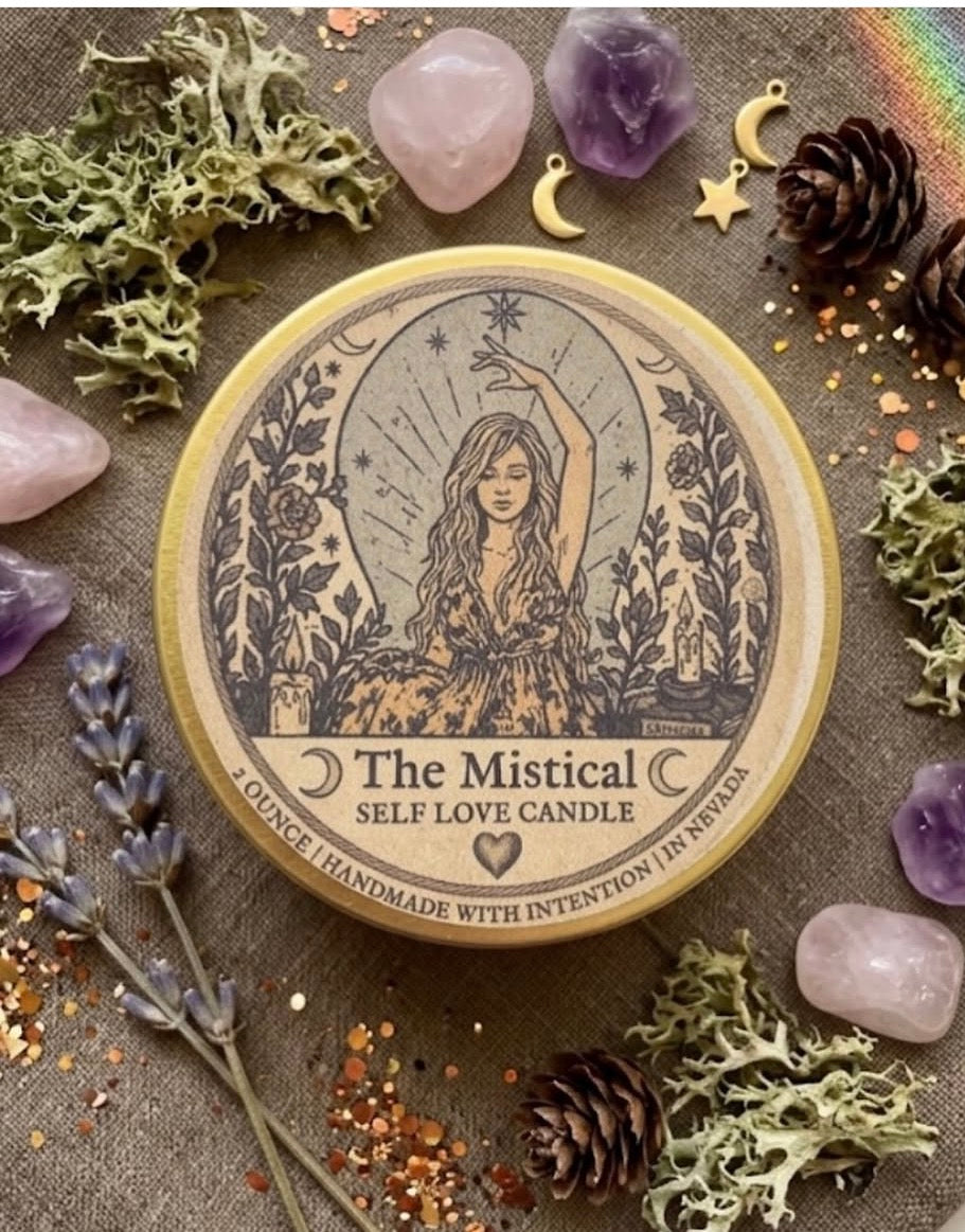 The Mistical Intention Candle| Self Love, Prosperity & Dreams Come True (2oz Wood Wick)