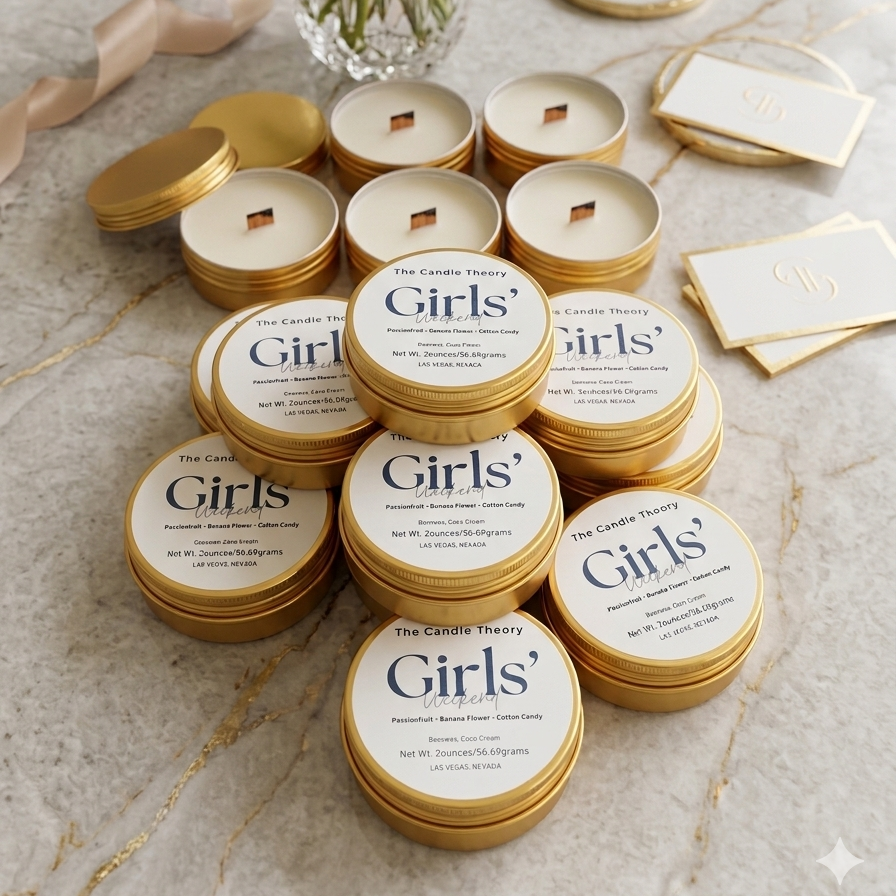 2 ounce Trial size| wood wick| Tin Candle