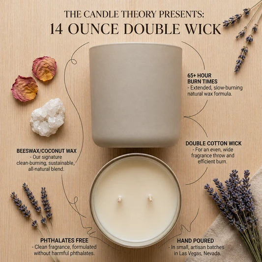 14 ounce|Double Wick| Candle |Luxury |The Candle Theory